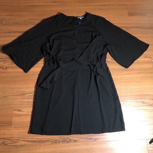 NWT Front Tie Mini Dress by Truly Me Black Size XL - Picture 2 of 9